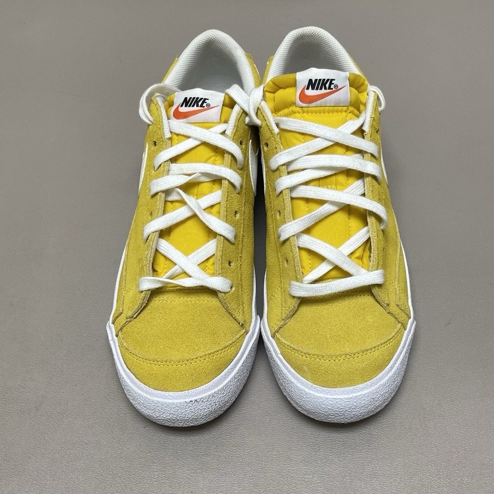 ✅ Nike‎ Blazer Low 77 Sneakers Men Size 10 Yellow Suede Skater Shoes DA7254-700